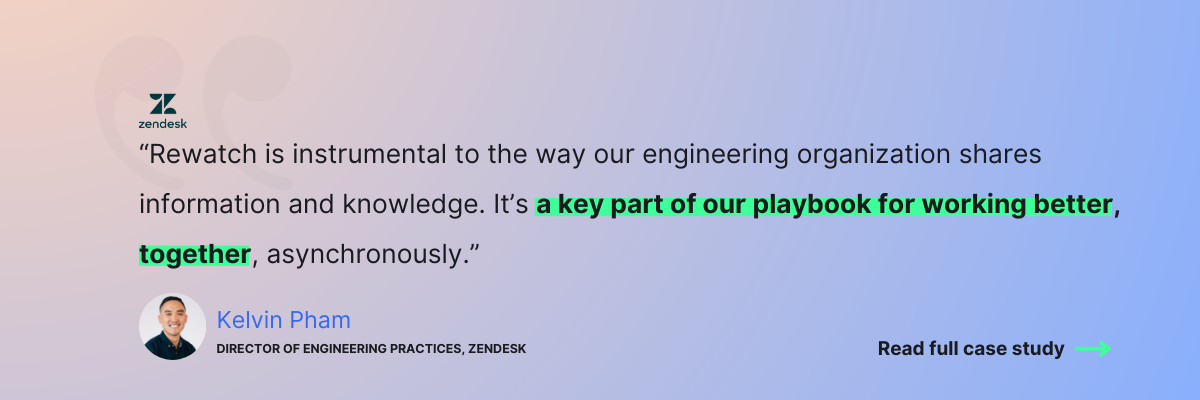 How Zendesk improved asynchronous work